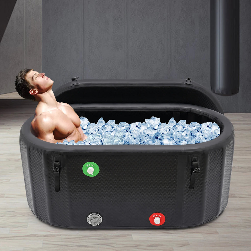 Portable Inflatable Ice Bath Tub | 97.74 Gal Cold Plunge for Athletes | Indoor & Outdoor