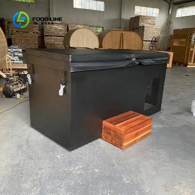 Cold Plunge Tub with Chiller | Outdoor Wooden Ice Bath for Athletes