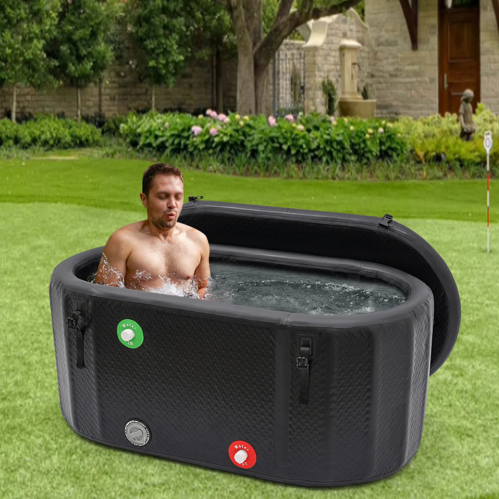 Portable Inflatable Ice Bath Tub | 97.74 Gal Cold Plunge for Athletes | Indoor & Outdoor