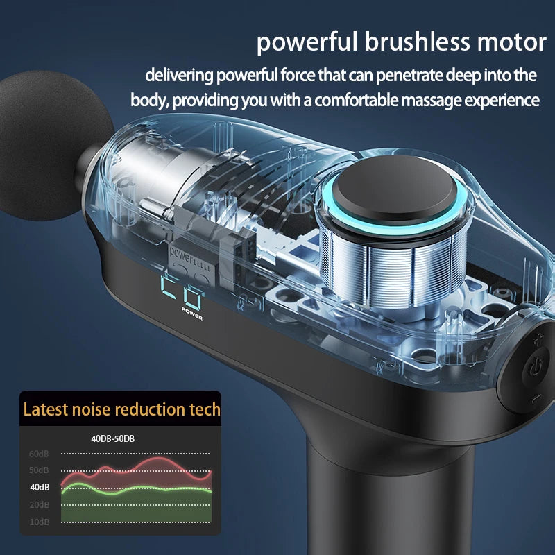 Professional Percussion Massage Gun | 30-Speed Brushless Motor | Deep Tissue Muscle Recovery