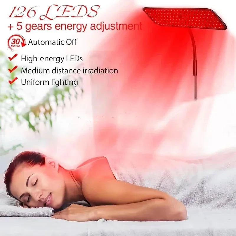 Red Light Therapy Panel | 126 LED 660nm & 850nm | Full Body Pain Relief & Skin Rejuvenation