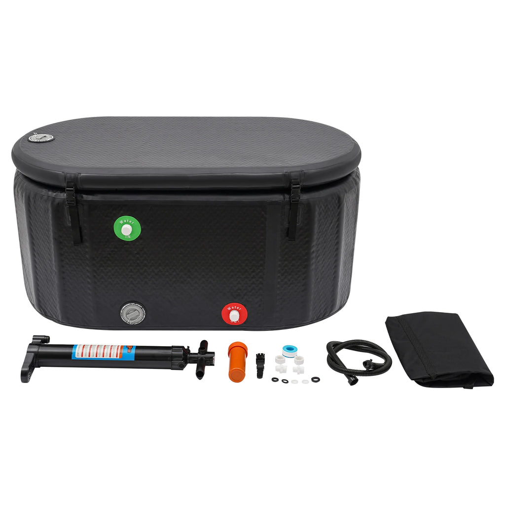 Portable Inflatable Ice Bath Tub | 97.74 Gal Cold Plunge for Athletes | Indoor & Outdoor