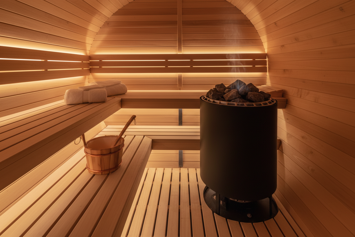 Barrel Sauna Interior