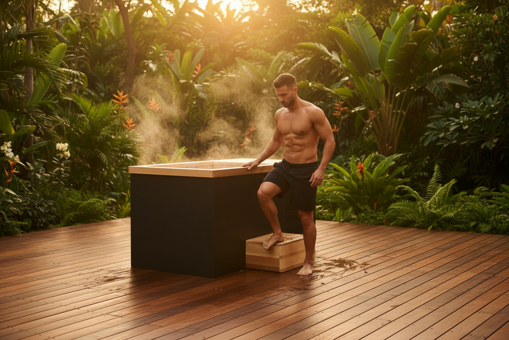 Cold Plunge Tub with Chiller | Outdoor Wooden Ice Bath for Athletes